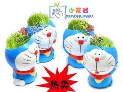 多啦A夢草娃娃盆栽/機(jī)器貓迷你植物陶瓷盆景盆栽/辦公室綠植