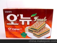 韓國食品、進(jìn)口食品、韓國餅干、可拉奧綠茶蛋糕