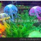 軟體熒光水母 魚缸造景 創(chuàng)意USB水母軟體DIY吸盤 仿真珊瑚海膽球